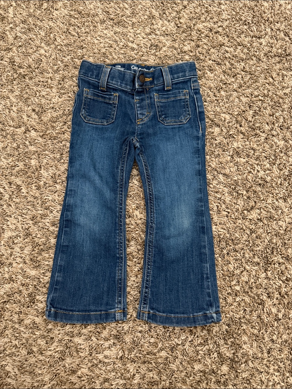 Cat & Jack Girls' Dark Blue Bootcut Denim Jeans